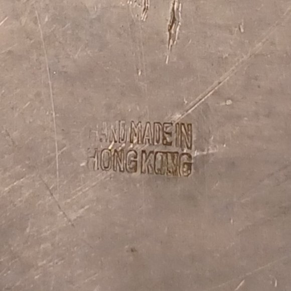 Unique Double Happiness/Good Luck Vintage Chinese Heavy Two Tone Metal Ashtray. - Picture 4 of 7